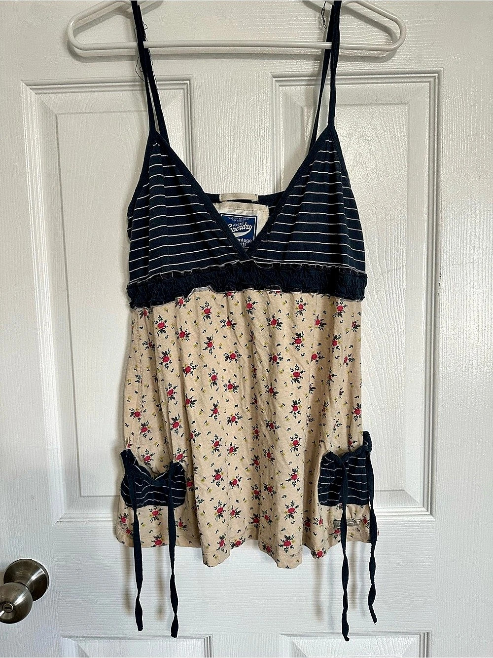 Superdry Vintage Spirit camisole Floral Striped Camisole Size Medium